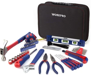 WORKPRO Juego De Herramientas Básicas 100-Piezas, Herramientas Manuales Con Bols - Imagen 1 de 12