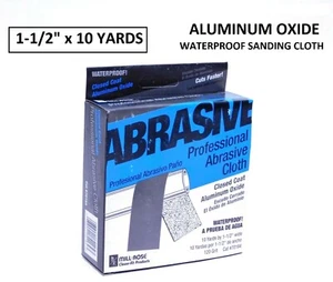 Abrasive Cloth 1-1/2" X 10 Yard Roll 120 Grit Sandpaper Flexible Waterproof (HR) - Picture 1 of 7