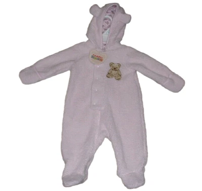 Cuddle Bear Bebé Niñas Sherpa Polar Cochecito Traje de Nieve Rosa 3 Meses 3M Nuevo sin Etiquetas Invierno Foto 1 de 2