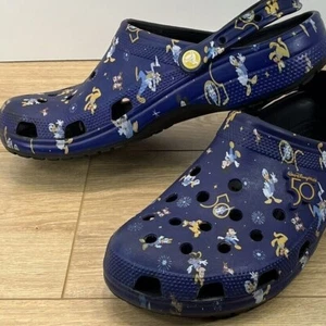 Disney Crocs Size 12 50th Anniversary Shoes Clogs Comfort Slip On - Picture 1 of 14