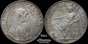 DÄNEMARK, Christian IX., 2 Kronen 1903, 40 Jahre Herrschaft, Stempelglanz - Bild 1 von 4