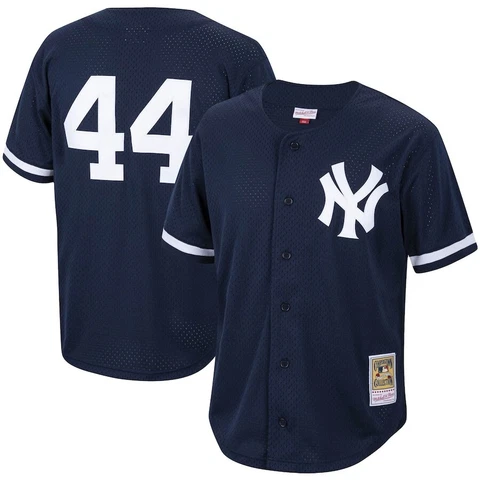 New York Yankees Reggie Jackson Mitchell Ness Navy 1997 Authentic Mesh BP Jersey Cover