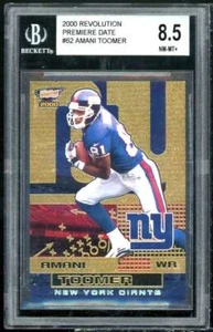 Amani Toomer Rookie 2000 Revolution Premier Date #62 BGS 8.5 (9.5 8.5 8.5 8) - Picture 1 of 2