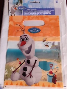Disney Frozen Olaf Birthday Party Bags - 4 Packs of 6 bags Freepost U.K - Picture 1 of 2