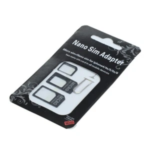 4in1 Nano Micro Sim Karten Adapter Set mit Nadel für Ihr Smartphone - Bild 1 von 2