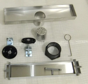 Linear Duschablauf 12 Zoll - mit 2-in-1 Flach- & Flieseneinsatzabdeckung, gebürstet 304 - Bild 1 von 15