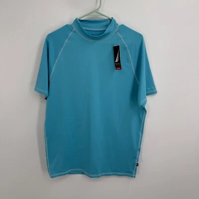 Nautica Mens Swim Shirt Size L Blue Outdoor UPF 40 Beach Surf *READ NWT - Image 1 of 4
