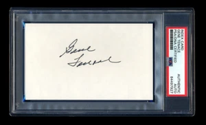 GENE TENACE SIGNED MINT INDEX CARD PSA/DNA AUTOGRAPHED 1972 WORLD SERIES MVP A'S - Picture 1 of 1