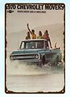 1970 automotive Pickup Chassis-Cab metal tin sign living room metal wall art