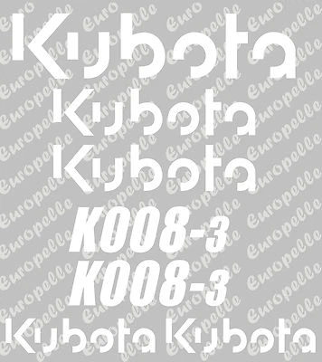 Juego de calcomanías para: KUBOTA K008. Mini pegatina de cuero Digger k008-3 Foto 1 de 2