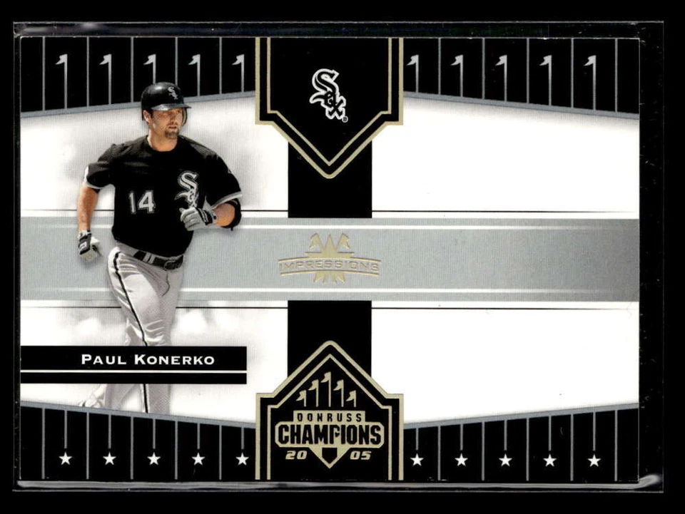 2005 Donruss Champions Paul Konerko #77 Impressions Gold /50 White Sox U5582 - Image 1 of 2