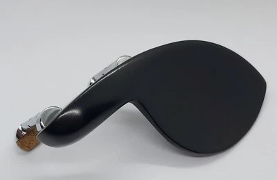 MENTONIERA VIOLINO 4/4 EBANO MODELLO GUARNIERI MECCANICA HILL BRACCI CROMATI - Immagine 1 di 4