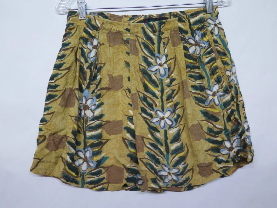 Vtg Jams World Floral Flower Stripe Rayon Shorts Sz M - Image 1 of 4