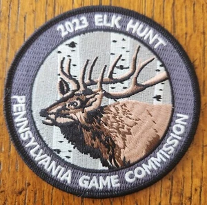 PENNSYLVAN IA GAME COMMISSION ALK HUNT SER. PARCHE ALCE TORO ABEDUL BLANCO 4" 2023 - Imagen 1 de 2