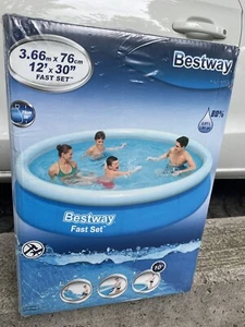 Bestway Fast Set 366x76cm Pool ohne Pumpe Familie Gartenpool - Bild 1 von 6