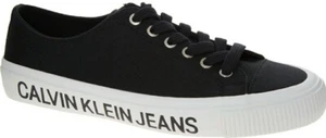 CALVIN KLEIN JEANS Black Logo Trainers UK6 US 9 EUR 39 RRP £115 - Picture 1 of 7
