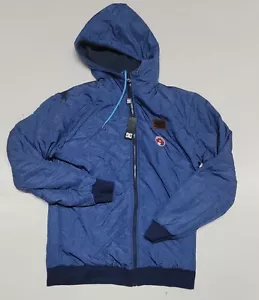Rare DC Shoes Mens Size Large Reversible Jacket Sample Quilted Hooded Pockets - Picture 1 of 14
