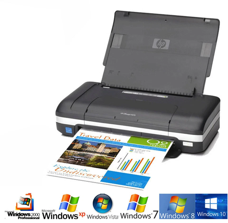 Portable Mobile Printer HP Deskjet 470+ USB Compatible with Win XP Vista 7 8 10 - Image 1 of 1