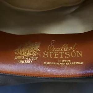 Vintage 50s JOHN B STETSON Hat Excellent Star Grey Fedora Sz 6 7/8 Size 55 RARE - Picture 1 of 12