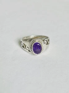 Amethyst Stone in 925 Sterling Silver Cocktail Daughter Gift Ring Jewelry Sz 5 - Picture 1 of 11