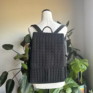 Oioi Backpack Nappy Bag- Quilted Black Multiple Compartment Easy Access - Picture 1 of 19