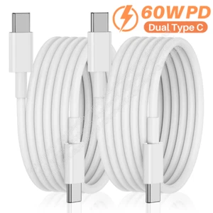 60W USB C to Type-C Cable PD Fast Charger Cord For Samsung MacBook iPhone 15 16 - Picture 1 of 9