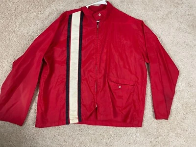 Chaqueta cortavientos vintage con cremallera completa para hombre talla 51 bloques de colores con bolsillos cremallera de garra Foto 1 de 4