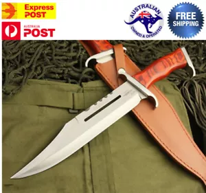 First Blood III Rambo Stallone Hunting Knife Bowie Military Combat Survival - Photo 1 sur 4