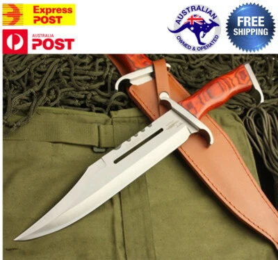First Blood III Rambo Stallone Hunting Knife Bowie Military Combat Survival - image 1 of 4