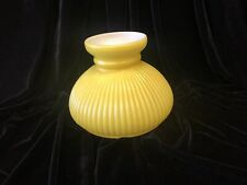 Vintage 10" Yellow Ribbed Student Lamp Shade Fits Aladdin, B & H, Rayo (SH5)