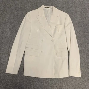 Men Emporio Armani Robert Line Slim Cotton Peak Double Breasted Sz 44 $1395 - Picture 1 of 13