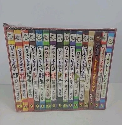 Diary of a Wimpy Kid 1-16 Books Complete Collection Set Box of 16 - Image 1 of 4