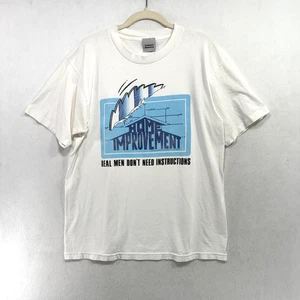 Vintage Heimwerker Shirt Herren L weiß Stanley Desantis TV Show 90s Tee - Bild 1 von 12