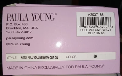 Clip ondulado volumen completo Paula Young - nuevo con etiquetas - plata real #56 Foto 1 de 2