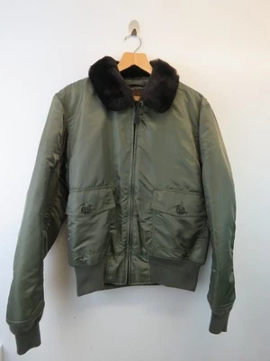COCKPIT USA US navy G-1 M-422A satin flight jacket olive green Size 44 - Image 1 of 4