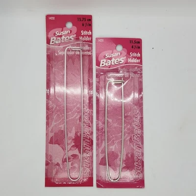 2 soportes de puntada de cable Susan Bates de 6,25" y 4,5" para tejer manualidades tejidos Foto 1 de 4