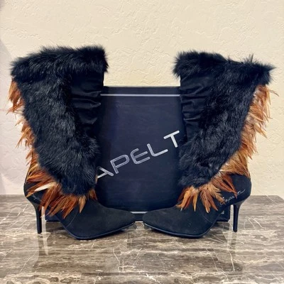 NUEVAS Botas de Cuero Capelta de Piel y Tacón de Pluma Foto 1 de 4