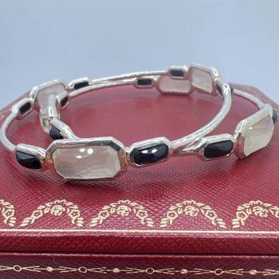 Ippolita Pair Of Bracelets In Sterling Silver, Onyx, And Mother Of Pearl - Image 1 of 4