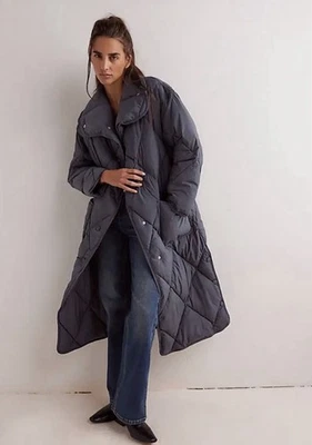 Chaqueta We The Free Joanna Maxi Puffer Talla M Nueva Sin Etiquetas Acero Gran Tamaño $198 Foto 1 de 4