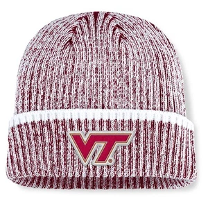 Men's Fanatics  Maroon/White Virginia Tech Hokies Haze Cuffed Knit Hat - Picture 1 of 2