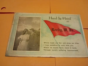 Early 1900s Postcard Hand In Hand In Reedy, West Virginia - Picture 1 of 10