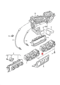 Genuine AUDI A1 8X1 8XA Fresh Air And Heater Controls 8X0820045 - Picture 1 of 1