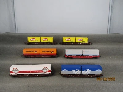 Roco Spur H0 Diverse Containertragwagen Set 6-teilig ohne OVP EU168 - Bild 1 von 4