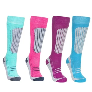 Trespass Womens Ski Socks Longer Length in 2 Pair Pack Janus II - Picture 1 of 18