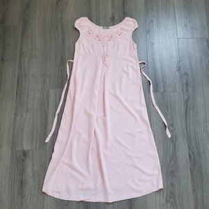 Y2K Coquette Garden Fairy Mamy Maternity Dress Medium Cottage Floral Embroidered - Picture 1 of 8