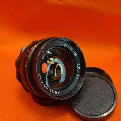 Lens MIR 1V (B) W Cyrillic 1B 2.8/37mm Wide Angle lens M42 #86044740 2 cap - Image 1 of 4