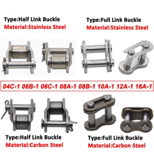 Simplex Roller Chain Connecting Link Conn Link 08A 10A 12A 16A 06B 08B 04C 06C - Picture 1 of 24