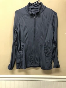 Chaqueta para mujer Athleta Revive gris acanalado ventilado cremallera completa mediana - Imagen 1 de 6