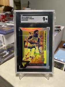 2020-21 Panini Flux #202 Anthony Edwards Silver Prizm SGC 9