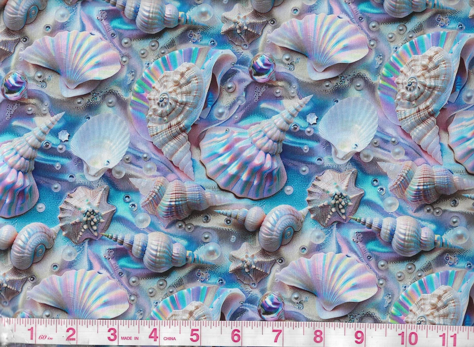FABRIC~SEASHELLS #2~QUILT FABRIC FAT QUARTER - image 1 of 1